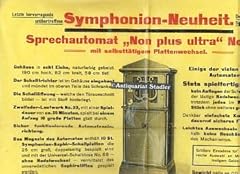 Werbeplakat firma symphonion gebraucht kaufen  Wird an jeden Ort in Deutschland