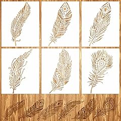 Pcs feather stencils for sale  Delivered anywhere in UK