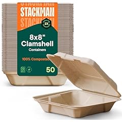 100 compostable clamshell for sale  Delivered anywhere in USA 