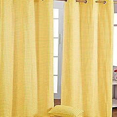 Homescapes yellow gingham for sale  Delivered anywhere in UK