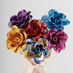Rose artificiali metallo usato  Spedito ovunque in Italia 