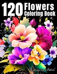 120 flowers coloring d'occasion  Livré partout en France