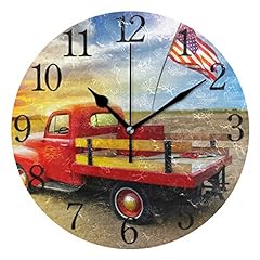 Wall clock red for sale  Delivered anywhere in USA 