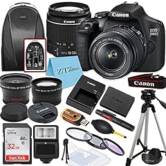 Canon EOS 2000D / Rebel T7 DSLR Camera with EF-S 18-55mm Zoom Lens + SanDisk 32GB Memory Card + Tripod + Case + Wideangle Lenses + ZeeTech Accessory Bundle (20pc Bundle), used for sale  Delivered anywhere in Canada