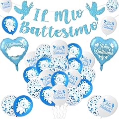 Palloncini battesimo bambino usato  Spedito ovunque in Italia 