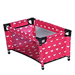 Used, The New York Doll Collection Pink Doll Travel Cot Bed for sale  Delivered anywhere in UK