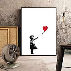 Wall Art Poster Girl with Red Balloon Banksy Graffiti for sale  Delivered anywhere in Canada