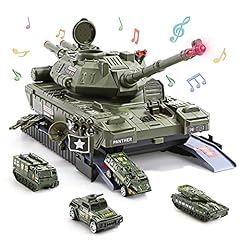 CUTE STONE Military Vehicles Sets, Battle Tank Toy with Realistic Light and Sound, Rotating Turret, 4 Pack Mini Alloy Die-cast Army Cars, Soldier Army Men, Great Military Toys Gift for Kids Boys for sale  Delivered anywhere in Canada