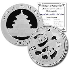 2022 CN 30 Gram Chinese Silver Panda Coin Brilliant for sale  Delivered anywhere in USA 