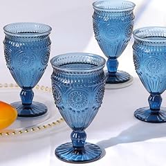 4pcs blue wine for sale  Delivered anywhere in USA 