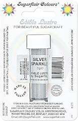 Sugarflair silver sparkle for sale  Delivered anywhere in UK