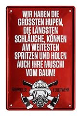 Feuerwehr wir blechschild gebraucht kaufen  Wird an jeden Ort in Deutschland