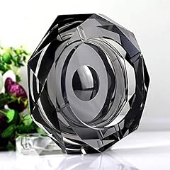Amlong Crystal Octagon Black Large Crystal Ashtray 6 Inch X 6 Inch (150mm X 150mm) for Cigarettes or Cigars with Gift Box for sale  Delivered anywhere in USA 