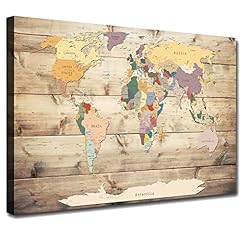 Map painting canvas for sale  Delivered anywhere in USA 