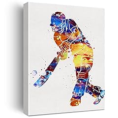 Cricket player watercolor for sale  Delivered anywhere in UK