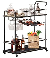 Bar cart black for sale  Delivered anywhere in USA 