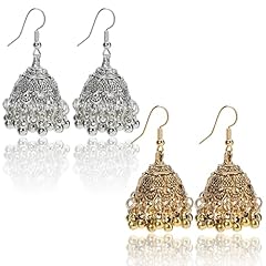 Pair vintage jhumkas for sale  Delivered anywhere in USA 