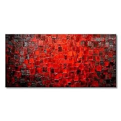 Seekland Art Hand Painted Large Oil Painting Texture Red Abstract Canvas Wall Art Decor Modern Contemporary Stretched Artwork Framed Ready to Hang for Bedroom Living Room for sale  Delivered anywhere in Canada