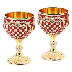 Vintage goblets gold for sale  Delivered anywhere in USA 