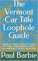 Vermont car title for sale  Delivered anywhere in UK
