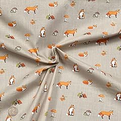Polycotton fabric fox for sale  Delivered anywhere in Ireland