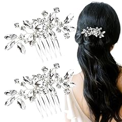 2pcs silver rhinestone for sale  Delivered anywhere in USA 
