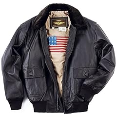 Landing Leathers Men Navy G-1 Leather Flight Bomber, used for sale  Delivered anywhere in USA 