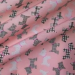 Pink polycotton fabric for sale  Delivered anywhere in UK