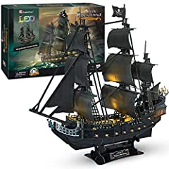 Used, 3D Puzzles for Adults 26.6" Pirate Ship Crafts for for sale  Delivered anywhere in USA 