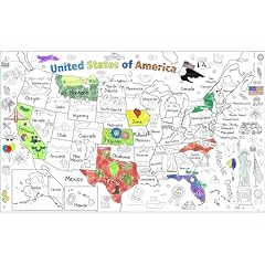 Map coloring poster for sale  Delivered anywhere in USA 