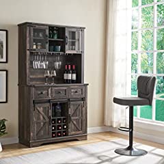 OKD Farmhouse Bar Cabinet with Sliding Barn Door, Kitchen, used for sale  Delivered anywhere in USA 