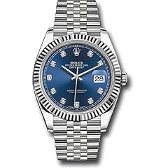 ROLEX DATEJUST 41 STEEL AND WHITE GOLD BLUE DIAMOND for sale  Delivered anywhere in USA 