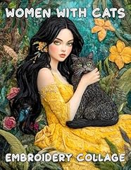 Women cats embroidery for sale  Delivered anywhere in USA 