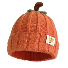 Pumpkin knitted beanie for sale  Delivered anywhere in USA 