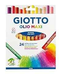 GIOTTO Olio Maxi - Astuccio da 24 Pastelli a Olio Maxi, 11mm, Colori Intensi usato  Spedito ovunque in Italia 