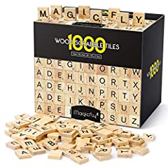 Used, 1000 Pcs Scrabble Tiles, Magicfly Wooden Letter Tiles, for sale  Delivered anywhere in USA 