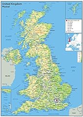 Physical map size for sale  Delivered anywhere in UK