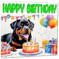 Rottweiler birthday card for sale  Delivered anywhere in UK