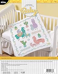 Bucilla, Llama Baby Stamped Cross Stich Crib Cover for sale  Delivered anywhere in USA 