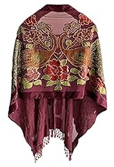 Peacock velvet shawl for sale  Delivered anywhere in USA 