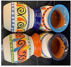 4 Mexican Coffee Mugs Jarritos Mexicanos Hand Painted for sale  Delivered anywhere in Canada