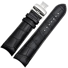 23mm black leather for sale  Delivered anywhere in UK