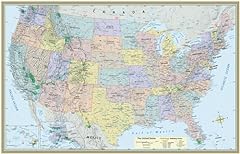 Map poster laminated for sale  Delivered anywhere in USA 