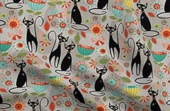 Spoonflower fabric retro for sale  Delivered anywhere in USA 
