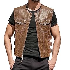 Motociclista gilet pelle usato  Spedito ovunque in Italia 