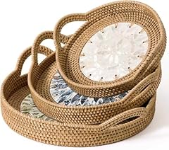 Round rattan tray for sale  Delivered anywhere in USA 