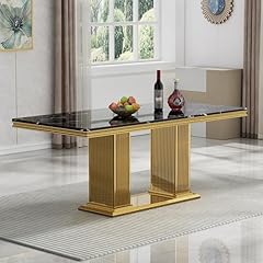 Black marble dining for sale  Delivered anywhere in USA 