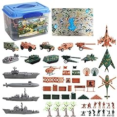 deAO 56 Pieces Military Army Play Set with Play Map, for sale  Delivered anywhere in UK