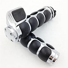 HTT Chrome Rubber Hand Grips 1" Pair For HD FXDWG Dyna, used for sale  Delivered anywhere in USA 