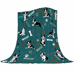 Boston terrier blanket for sale  Delivered anywhere in Ireland